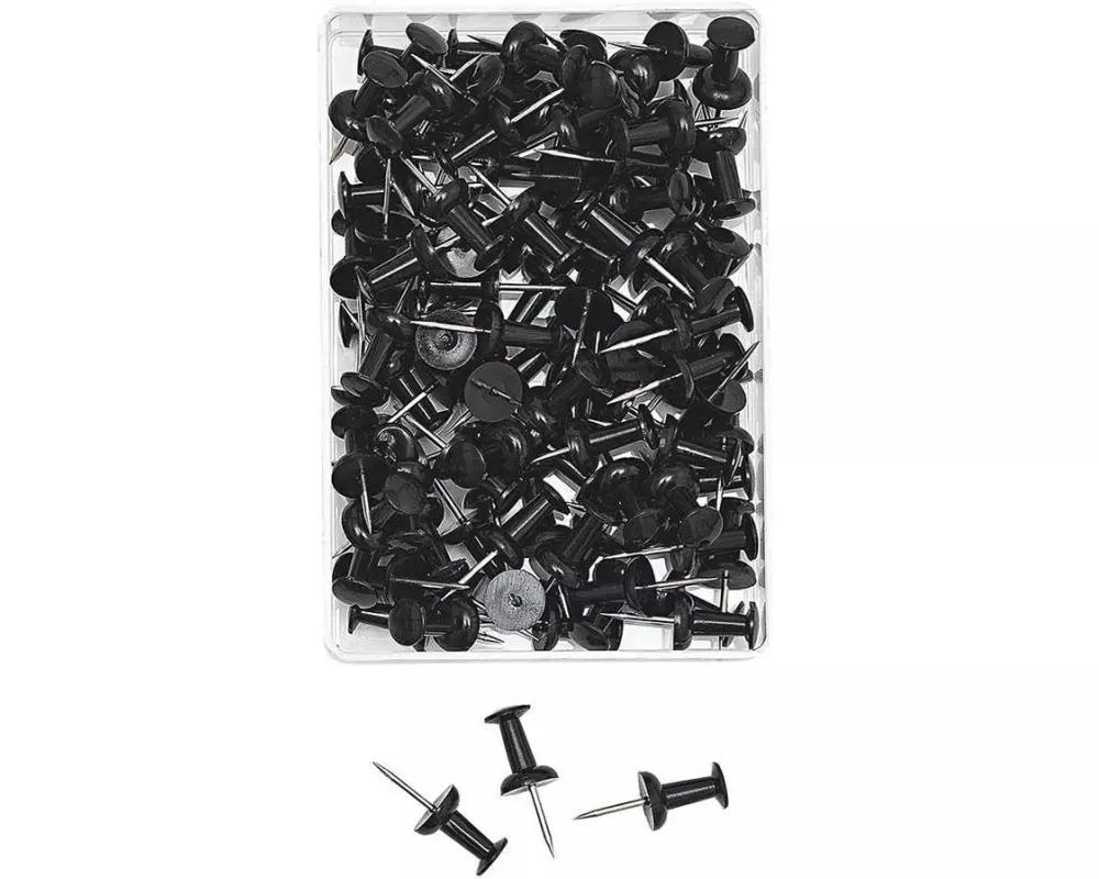 WEDO Reissnägel 9 mm Schwarz, 100 Stück