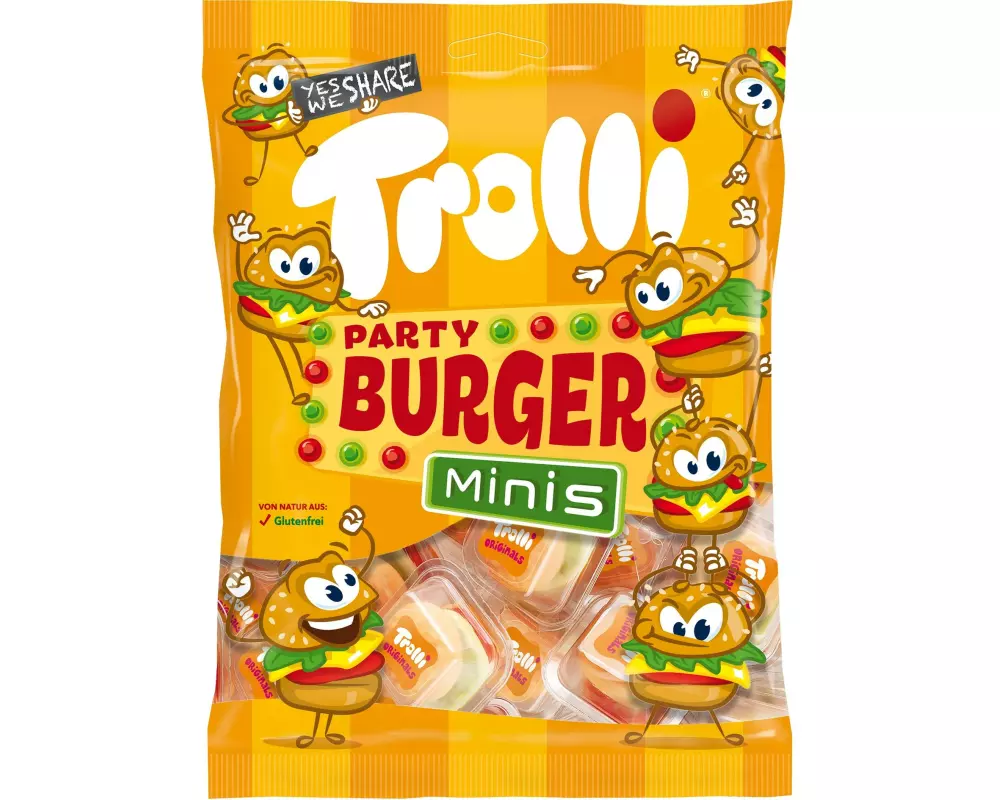 Trolli Gummibonbons Mini Burger 100 g