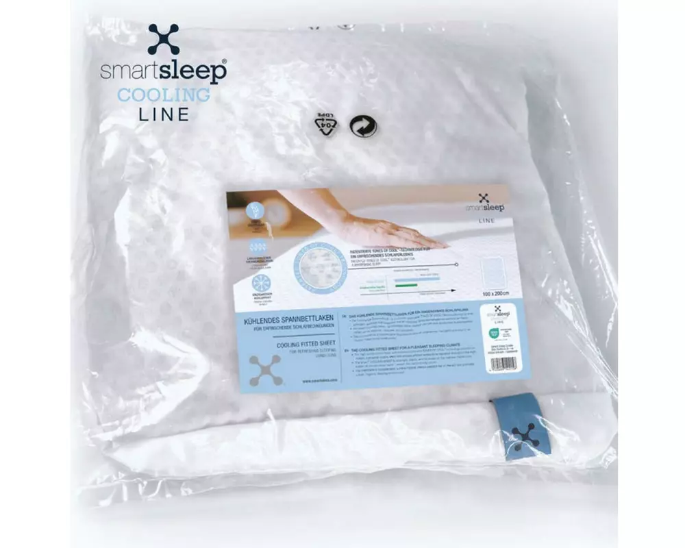 Smartsleep Fixleintuch Cooling 100 x 200 cm, Weiss