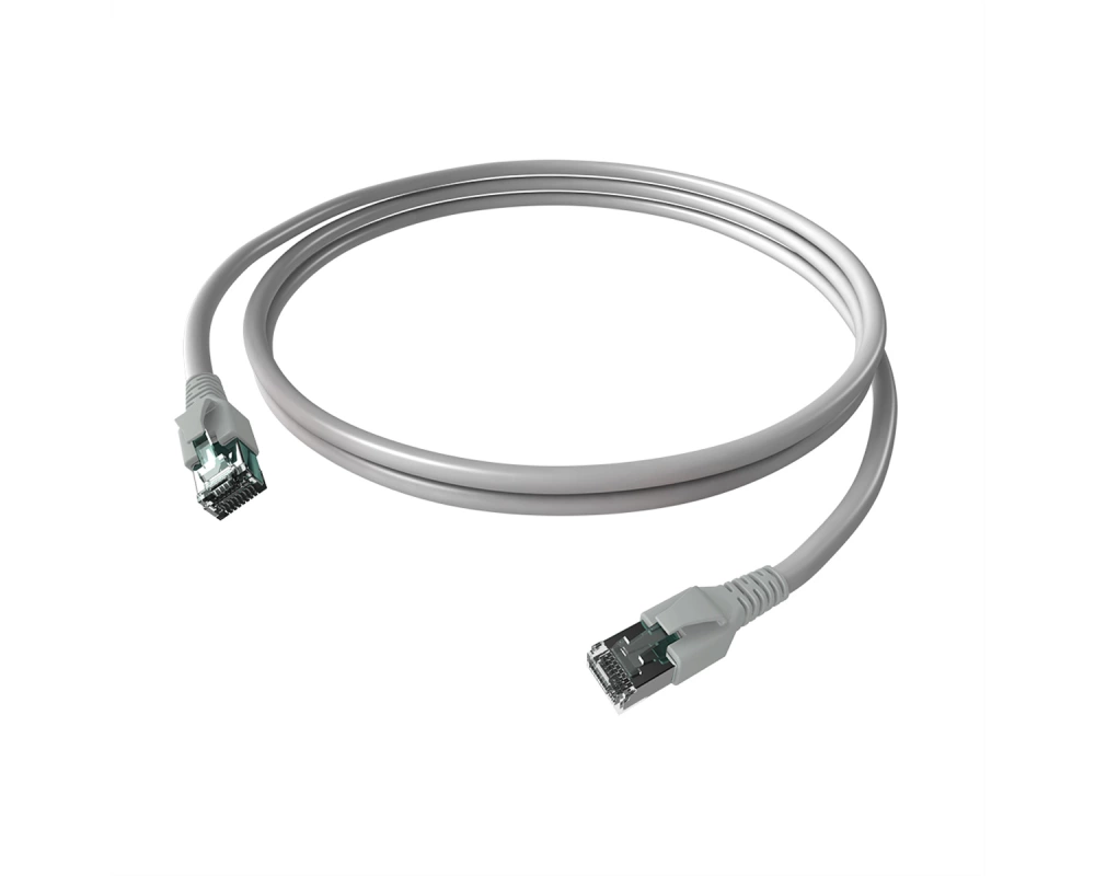 EasyLan FlexBoot Patchkabel Cat.6A, S/FTP, grau, 1,5 m