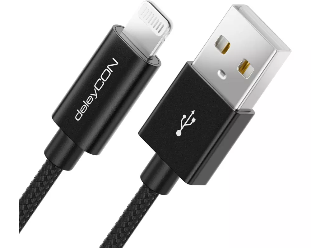 deleyCON USB 2.0-Kabel USB-A - Lightning 1 m