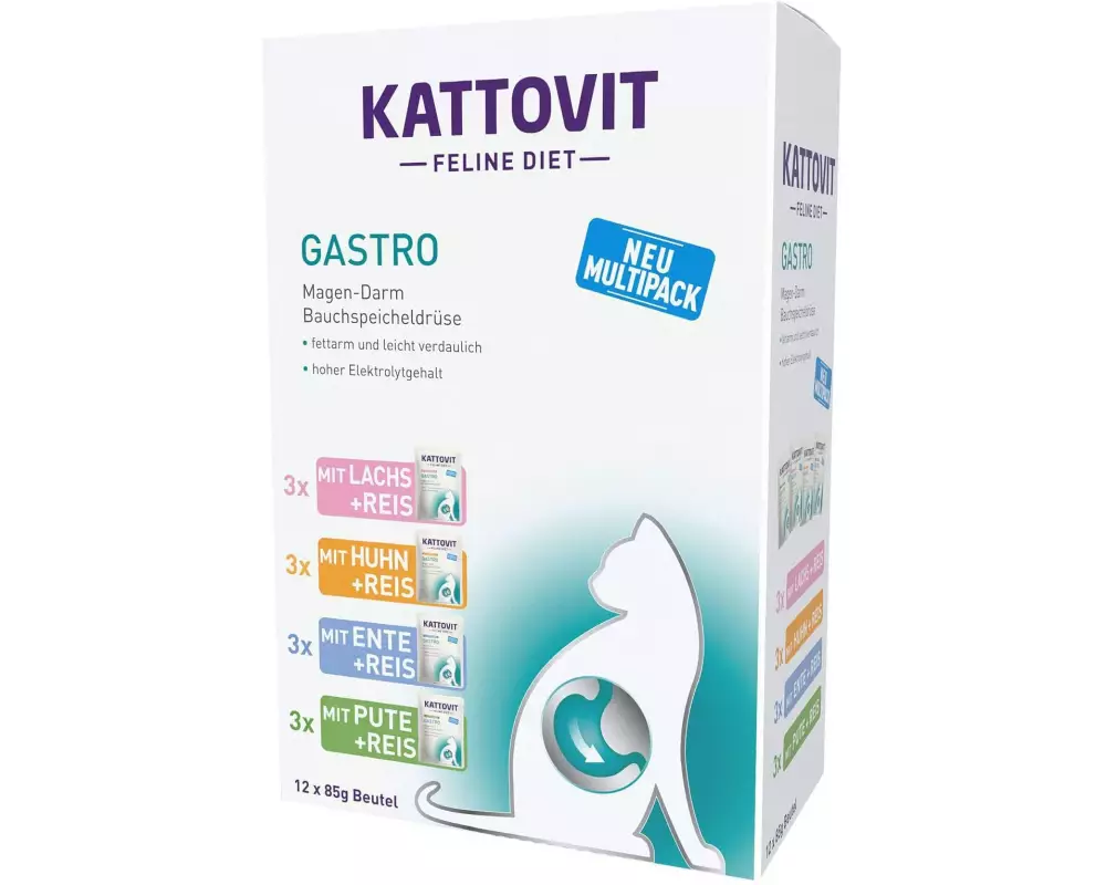 Kattovit Nassfutter Gastro Multipack, 12 x 85 g