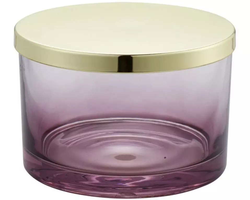 diaqua Kosmetikdose Farin Gold/Lila, Glas/Metall