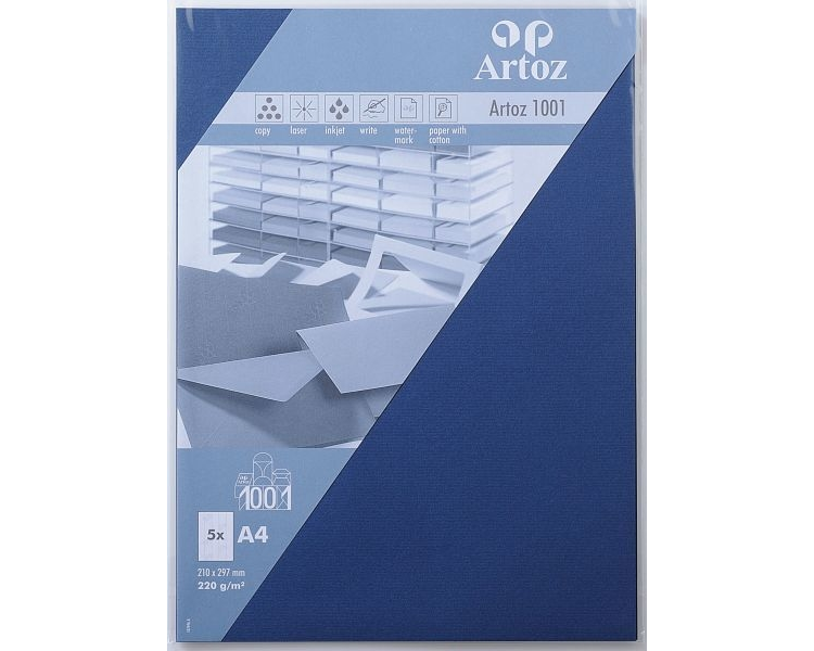 ARTOZ Karten 1001 A4 107696144 220g, classic blau 5 Blatt