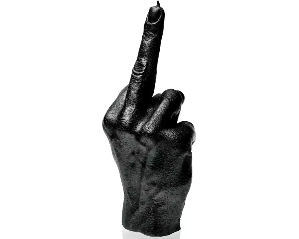 Candellana Kerze Hand FCK Schwarz metallic