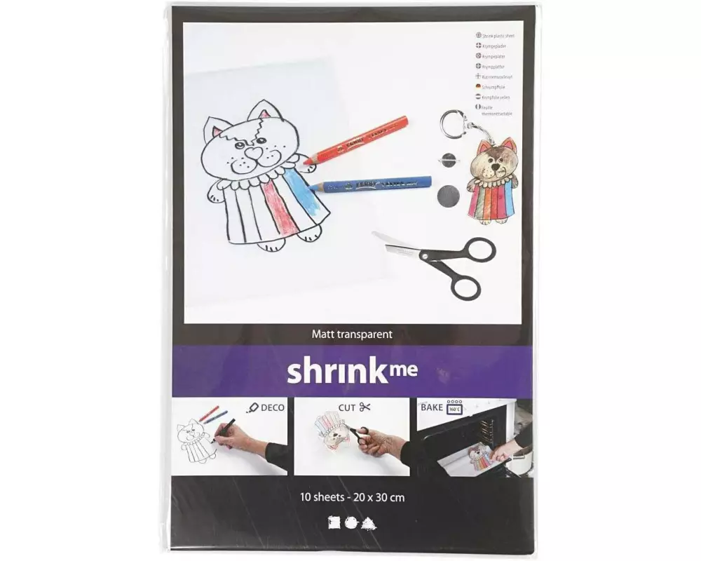 Creativ Company Schrumpffolie 20 x 30 cm matt transparent