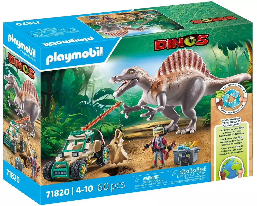 Playmobil Dinos Spinosaurus-Angriff auf Dino-Ausgrabung 71820
