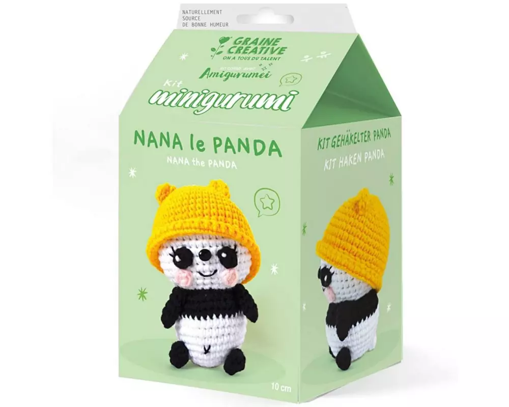 Graine Créative Häkelset Amigurumi Nana der Panda 10 cm