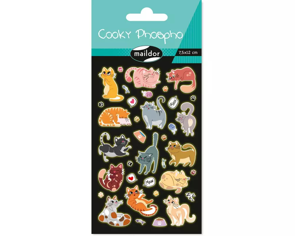 Clairefontaine Motivsticker Phospho Katzen