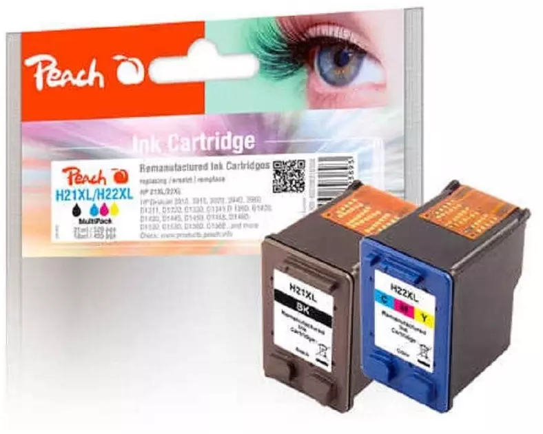 Peach Tintenset HP Nr. 21/22 Multipack BK/C/M/Y