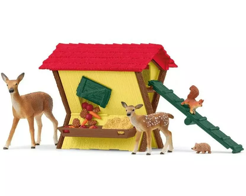 Schleich Spielfigurenset Farm World Fütterung der Waldtiere