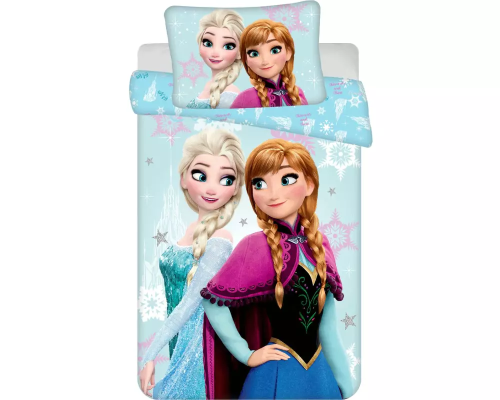 Jerry Fabrics Kinderbettwäsche Frozen Light Blue 100 x 135 cm + 40 x 60 cm