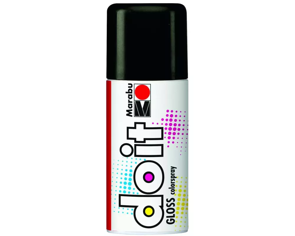 Marabu Sprühfarbe do it Gloss 150 ml, Schwarz