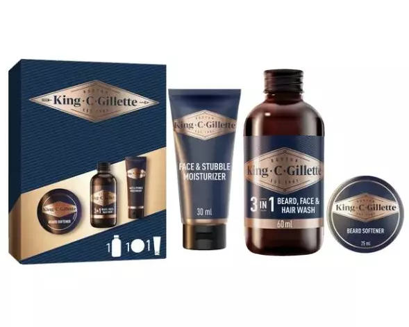 King C. Gillette Bartpflege Probierset Minis 3 Stück