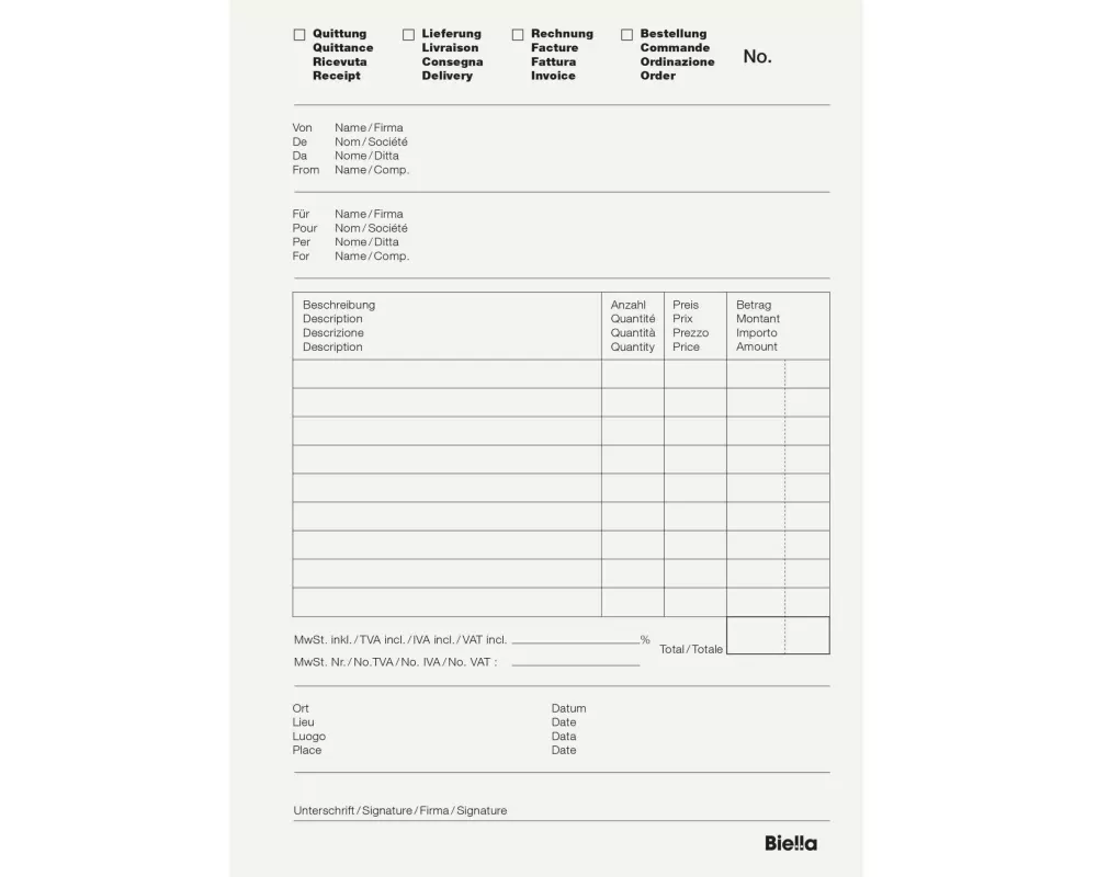 Biella Durchschreibeblock Copy Block A5 Mehrzweckblock