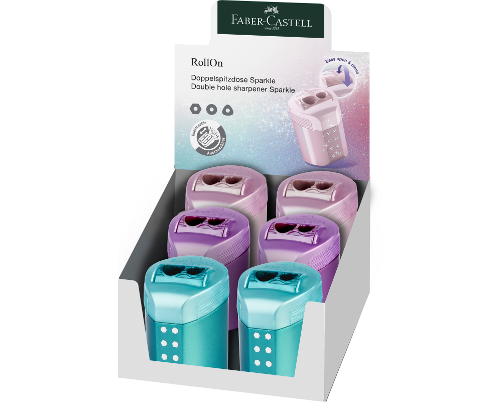 FABER-CASTELL Doppelspitzer 183900 RollOn Sparkle sortiert