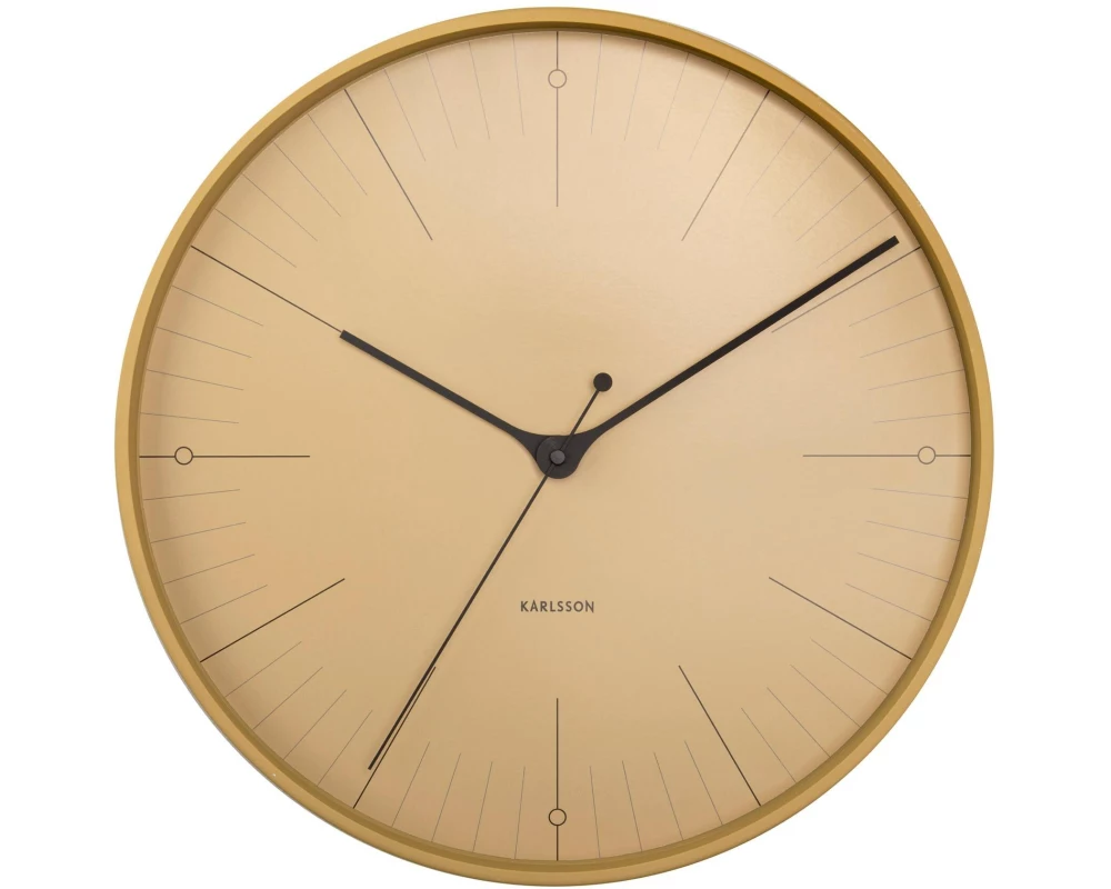 KARLSSON Wanduhr Index 40 cm, Senfgelb
