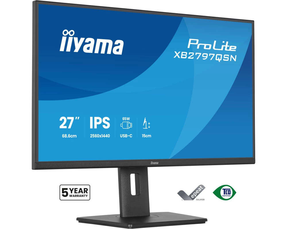iiyama ProLite XB2797QSN-B1 Computerbildschirm 68,6 cm (27") 2560 x 1440 Pixel Quad HD LCD Schwarz