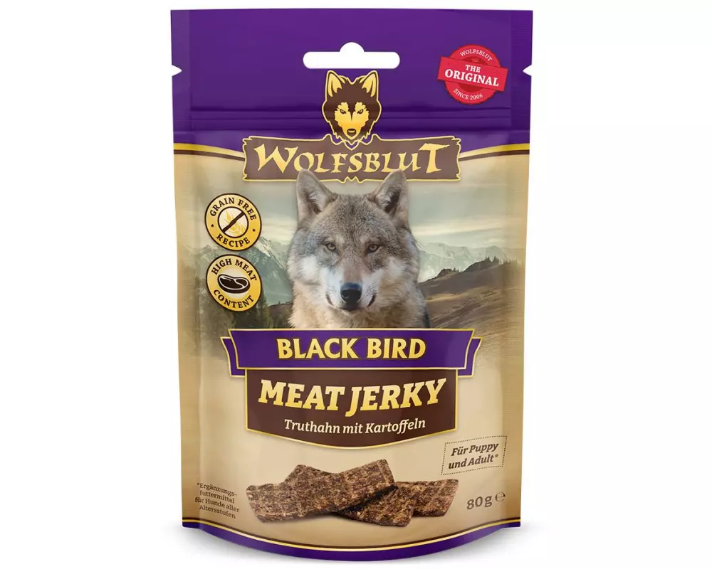 Wolfsblut Meat Jerkys Black Bird 80 g