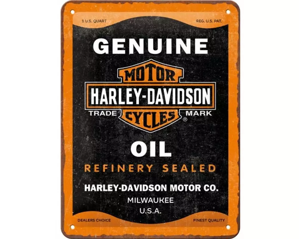 Nostalgic Art Schild Harley Davidson 15 x 20 cm, Metall