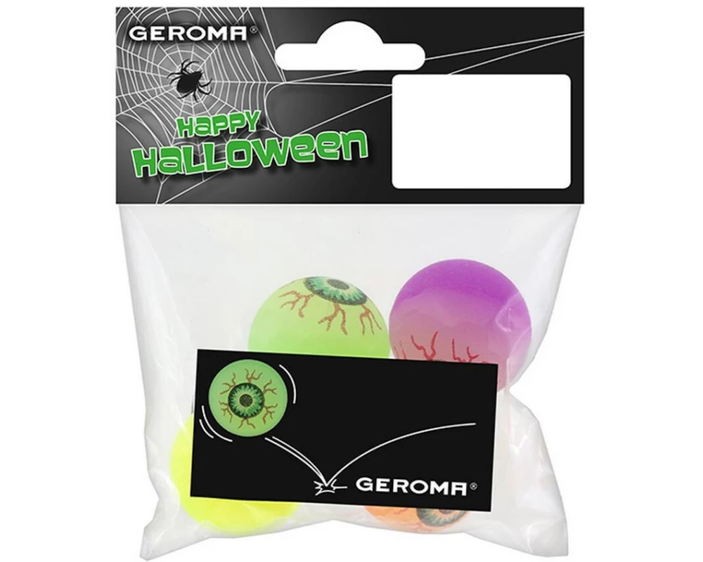 Amscan Halloween Gummibälle Auge, 4 Stück
