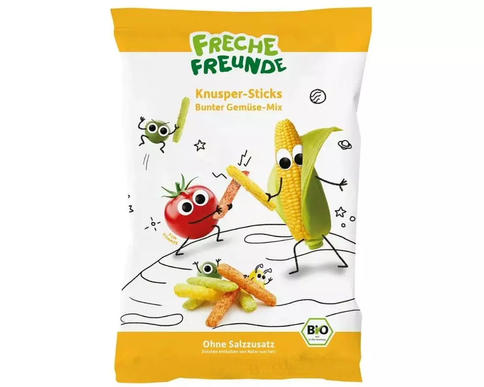 Freche Freunde Bio Knusper-Sticks Bunter Gemüse-Mix, 30g