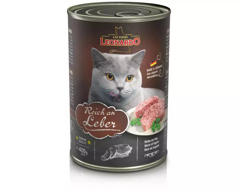 Leonardo Cat Food Nassfutter Reich an Leber, 400 g