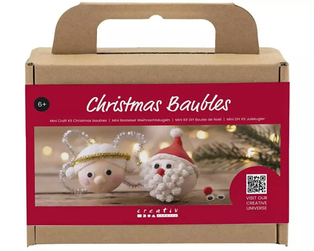 Creativ Company Bastelset Weihnachtskugeln Santa und Engel