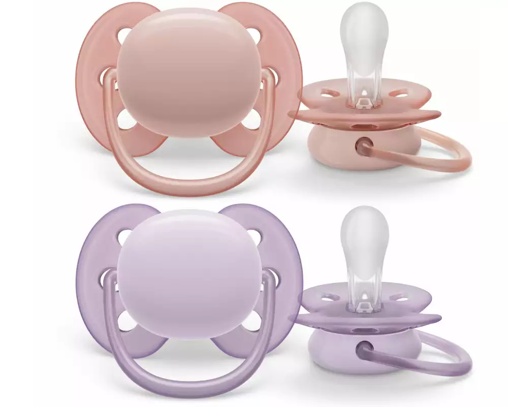 PHILIPS AVENT Nuggi ultra soft 0-6 Mt. Rosa/Weiss