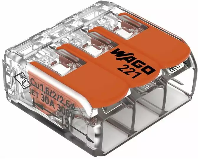 WAGO Steckklemme COMPACT 3 x 0.5-6 mm2, 8 Stück