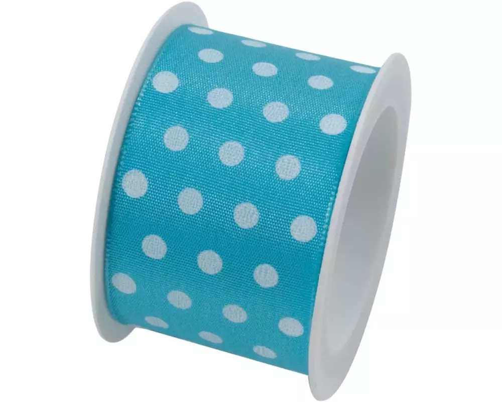 Braun + Company Textilband Hot Spots 40 mm x 2 m, Türkis