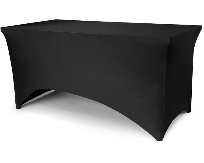 Partydeco Bankett-Tischbezug, 183 x 76 x 74 cm, Schwarz