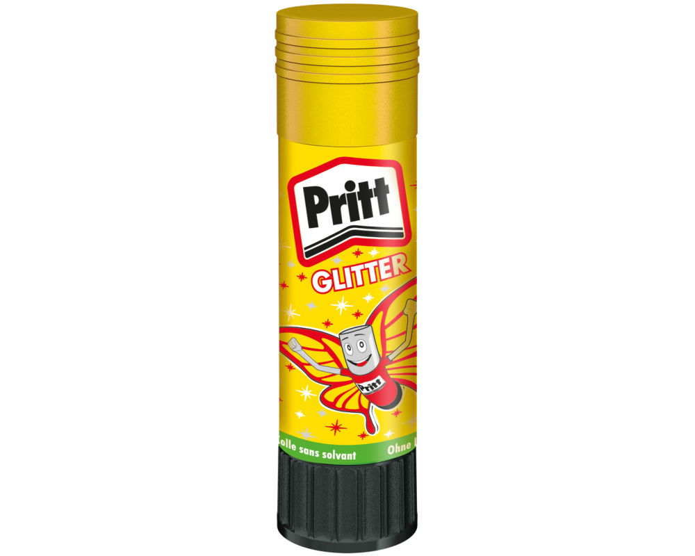 PRITT Klebestift Glitter 20g 900249 pink, rot, gelb
