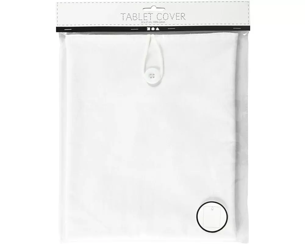 Creativ Company Stofftasche 22 x 27 cm, Weiss