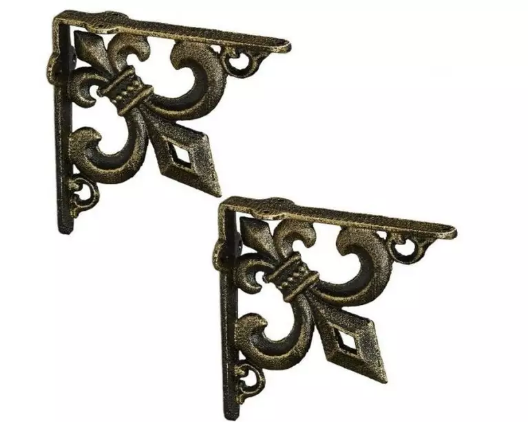 relaxdays Regalträger Antik 2er Set, Gold