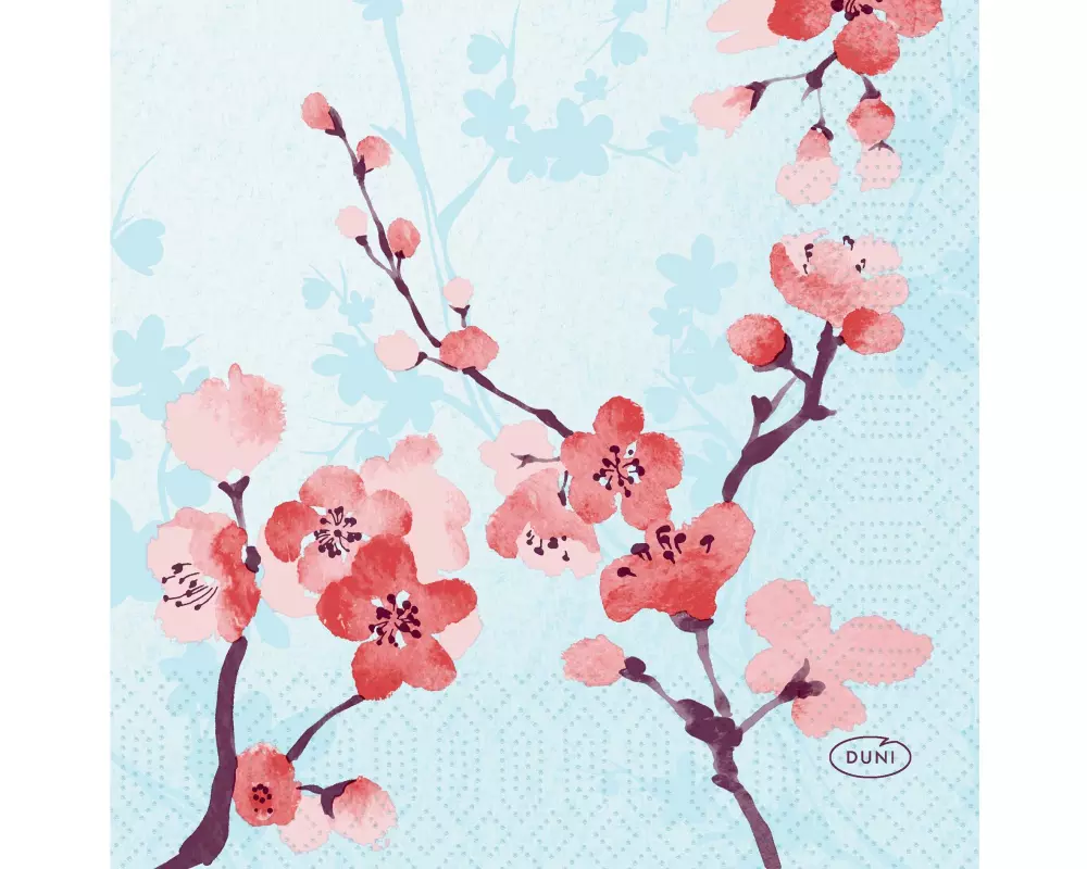 Duni Papierservietten Cherry Breeze 40 cm x 40 cm, 50 Stück