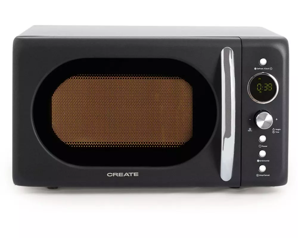 Create Mikrowelle Retro Schwarz