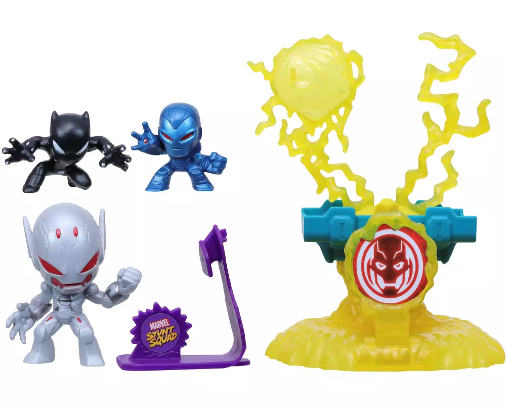 MARVEL Marvel Stunt Squad – Black Panther & Iron Man vs. Ultron