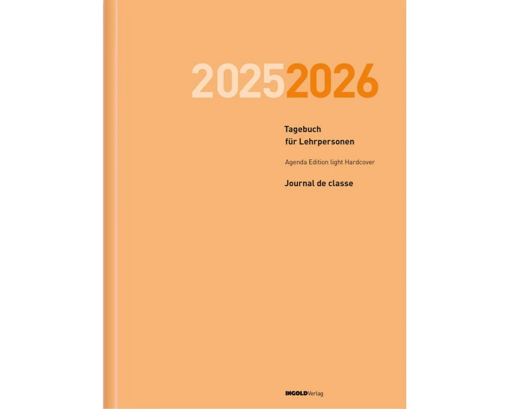 ingold-biwa Tagesagenda Edition light Hardcover 2025/2026, Hellorange