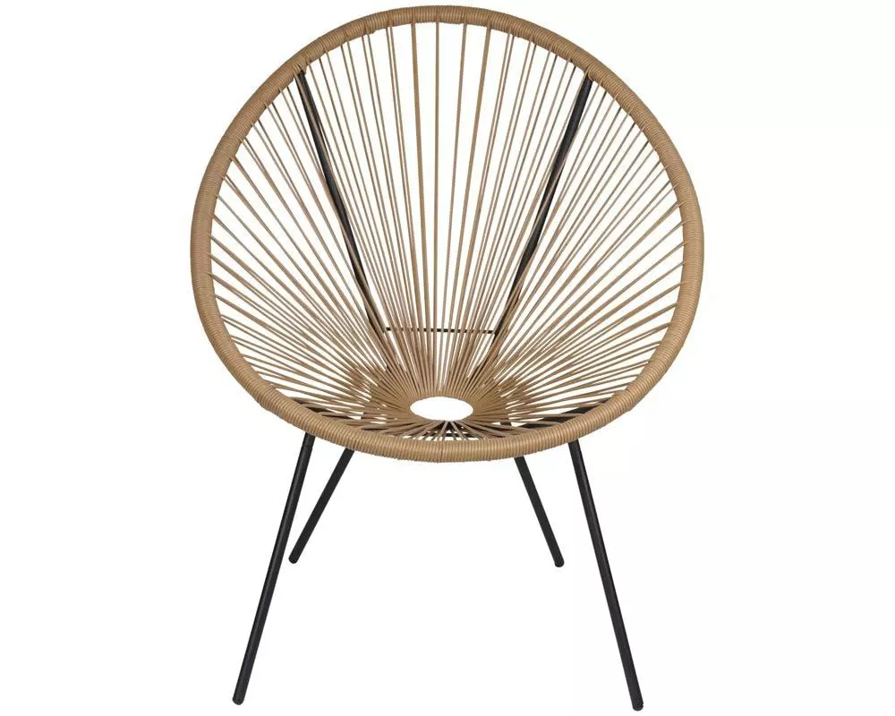 Arti Casa Stuhl Woven Drahtstuhl Beige Schwarz