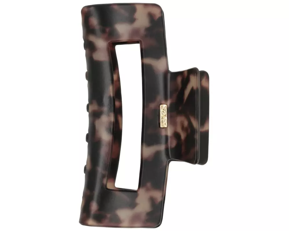 SOLEY Klemme gross Braun matt, 1 Stück