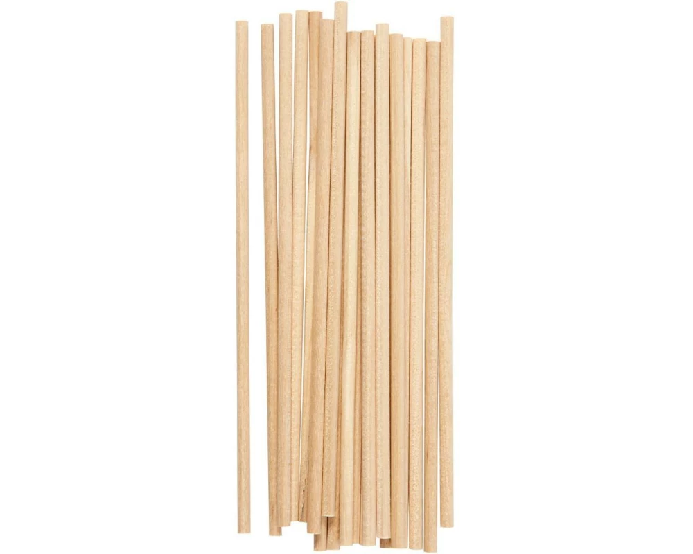 Creativ Company Holzstöcke Rund, helles Massivholz, 15 cm, 4 mm, 20 Stück