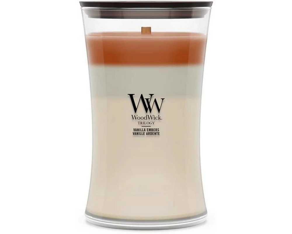 Woodwick Duftkerze Vanilla Embers Trilogy Large Jar