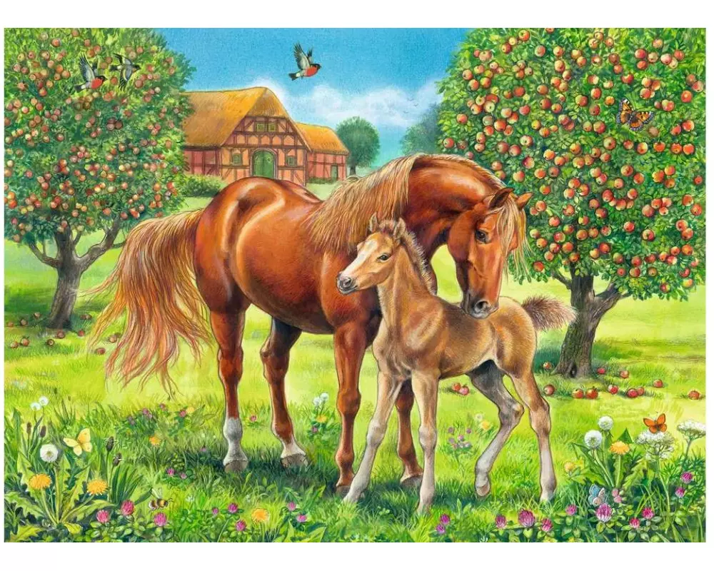 Ravensburger Puzzle Pferdeglück auf der Wiese 100 XXL Teile