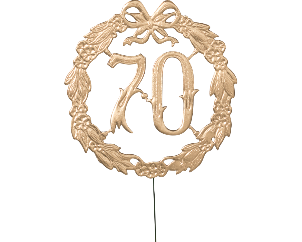 DEMMLER Deko-Zahl 70 13x13cm 1230700192 gold