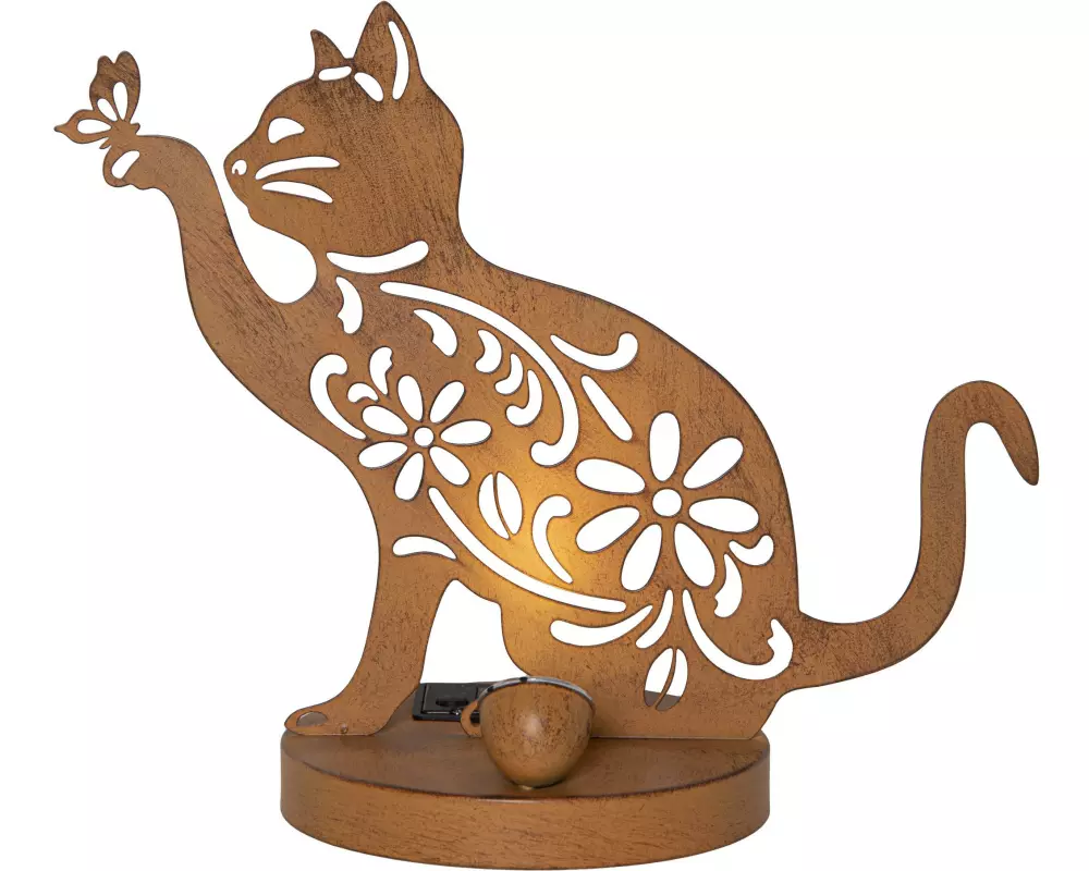 Star Trading Solar Decoration Oxicat Indoor, Outdoor, Warmweiss, Rost