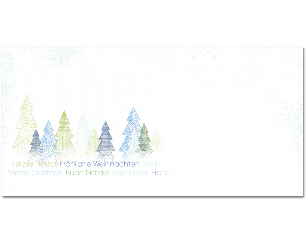 SIGEL Weihnachts-Umschlag Trees DU090 DIN lang (110x220 mm) 25 Stück