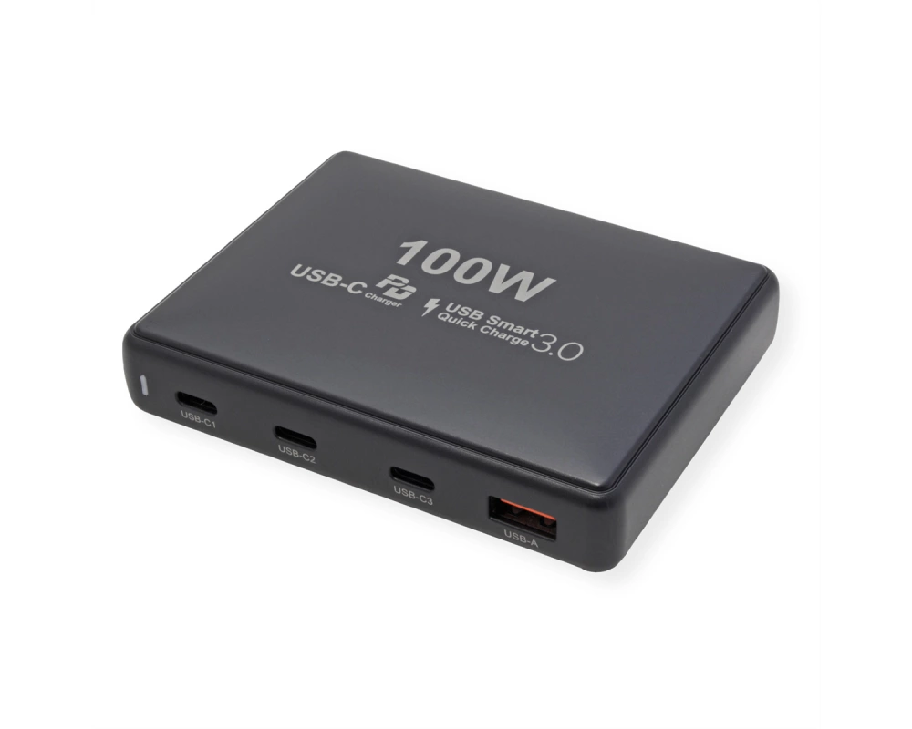 VALUE USB Charger, 4 Port (1x USB-A, 3x USB-C), max. 100W