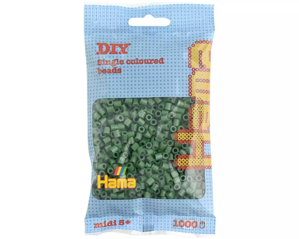 Hama Bügelperlen Midi Waldgrün, 1000 Stück