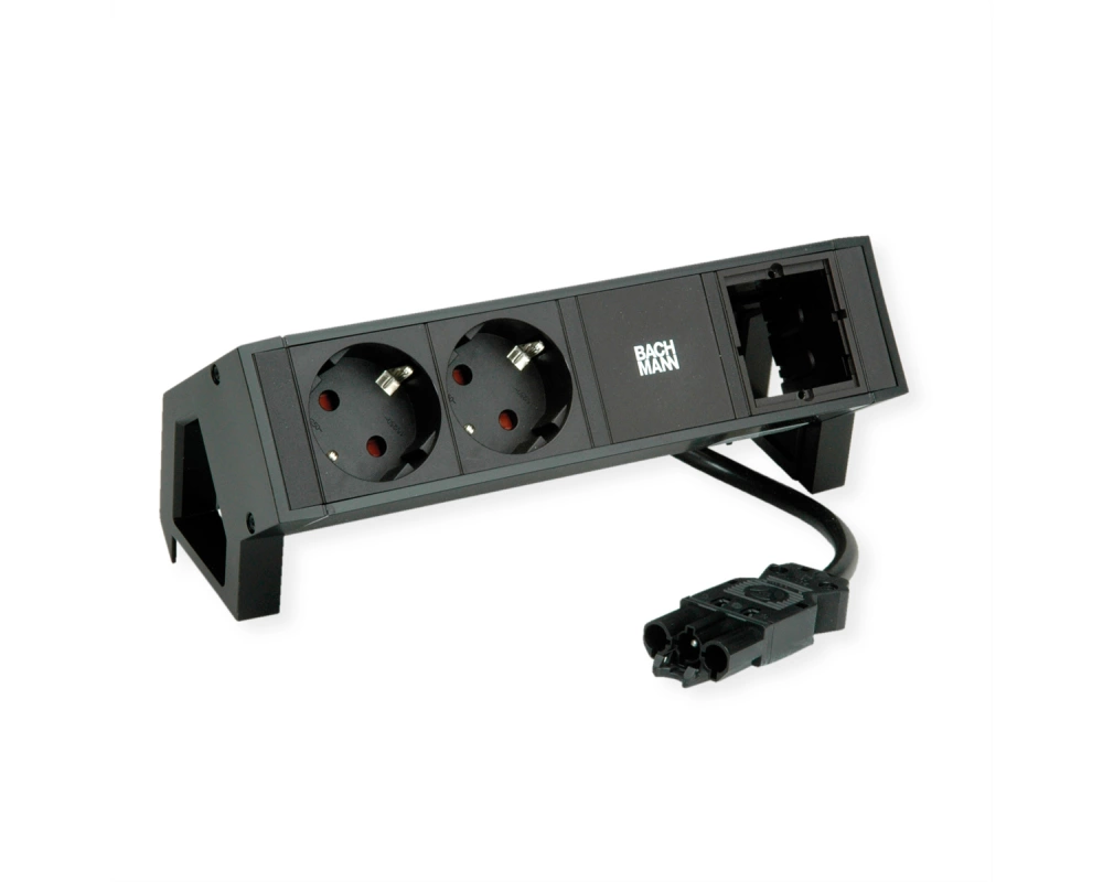 BACHMANN DESK2 2xCEE7/3 1xCM 0,2m GST18 RAL9005